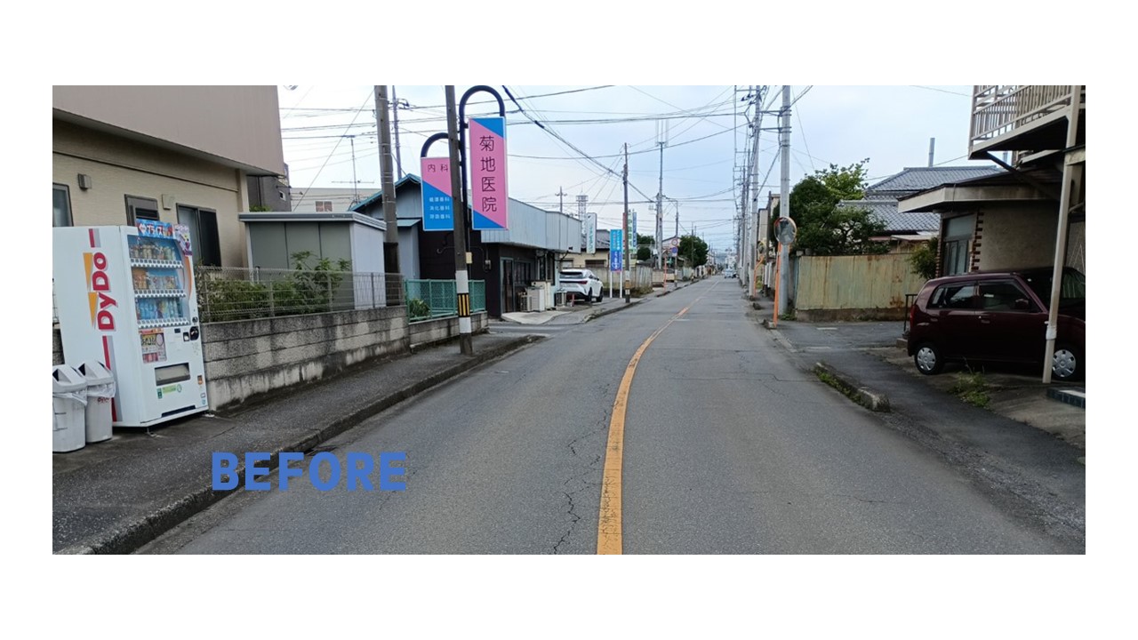 舗装長寿命化事業　舗装道改良工事  (フレッセイ桐生南店付近)